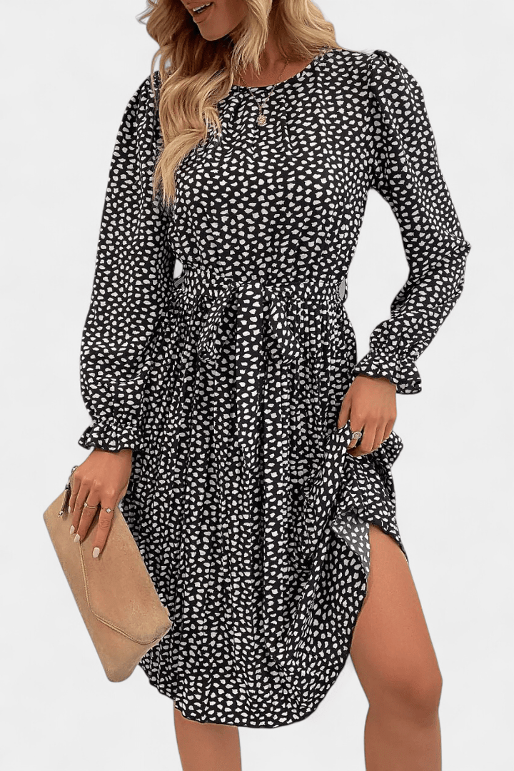 Agnes | Leopard plisseret
