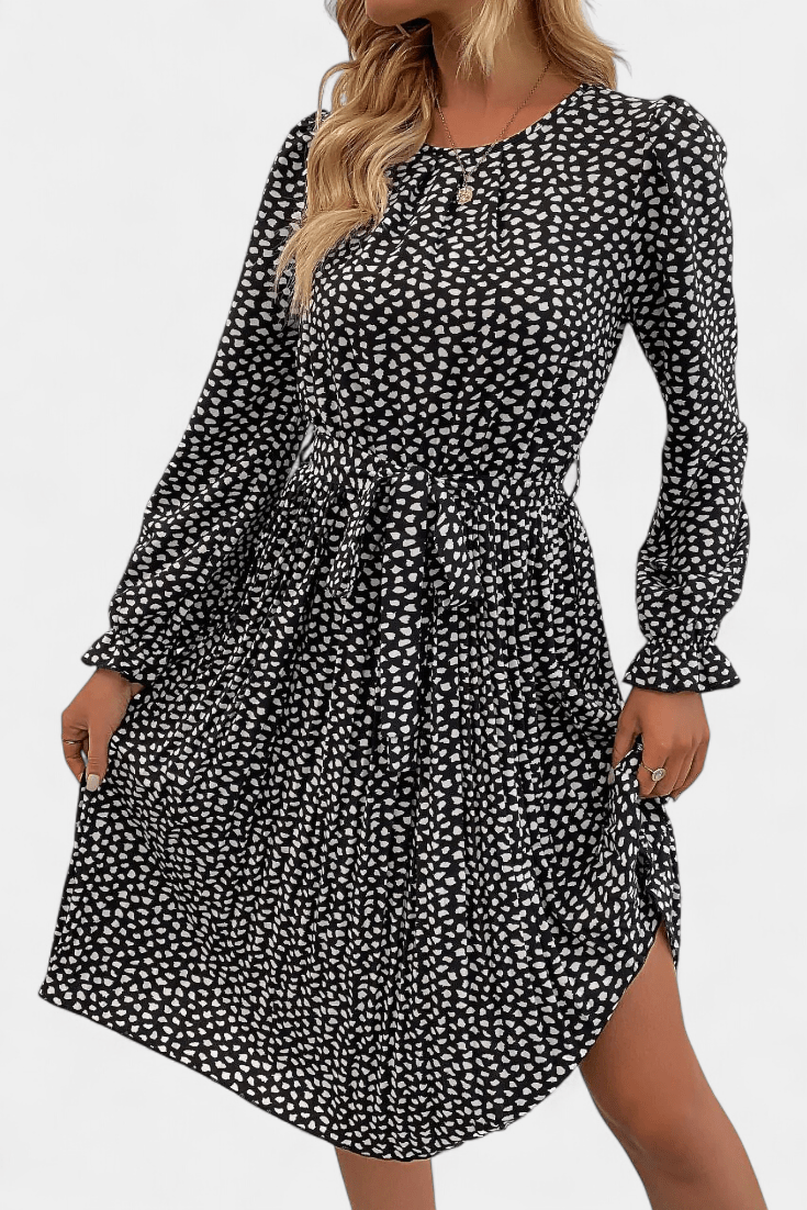 Agnes | Leopard plisseret
