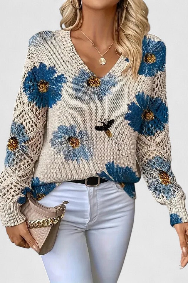 Emilie | Blomstret cardigan