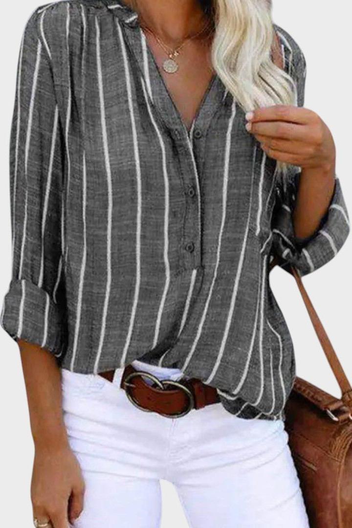 Luna | Stribet bluse