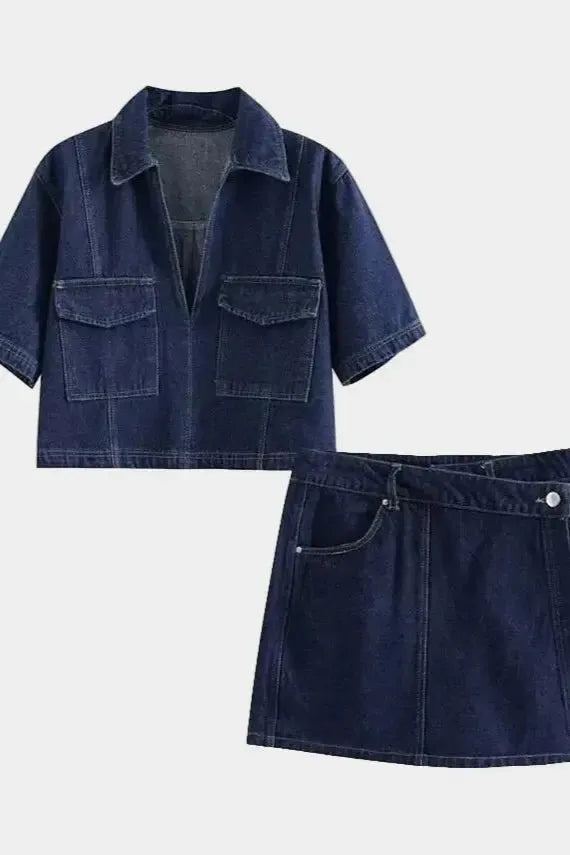 Malina | Denim sæt